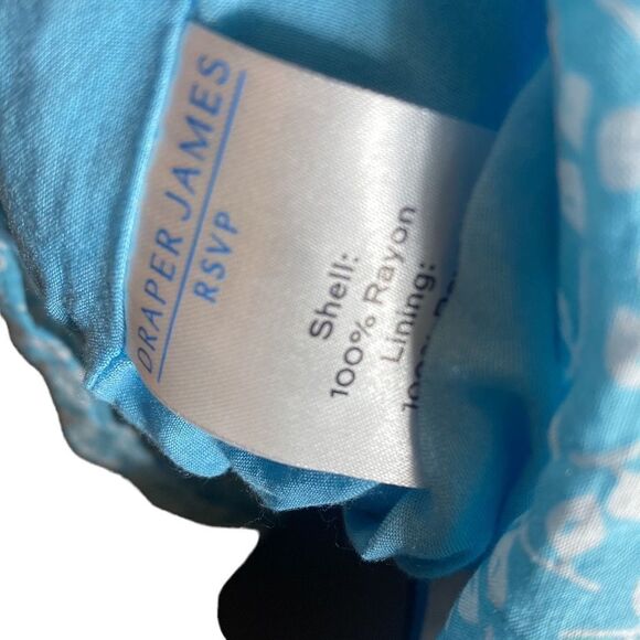 Draper James blue peplum smock floral ruffle tank top small fairycore babydoll - Picture 5 of 5